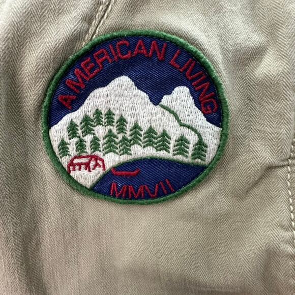 American Living Military Jacket Men's Medium Patches Button Up Outdoors Active - Picture 8 of 16
